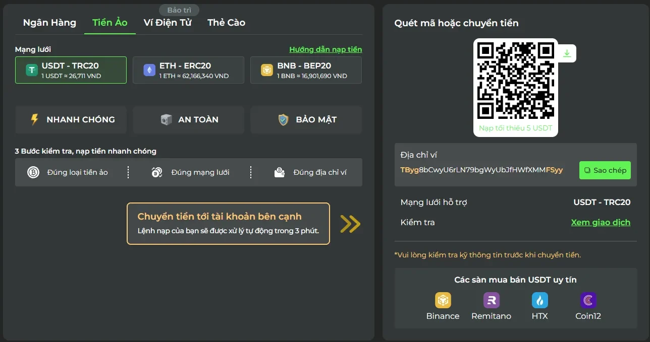 nạp tiền UK88