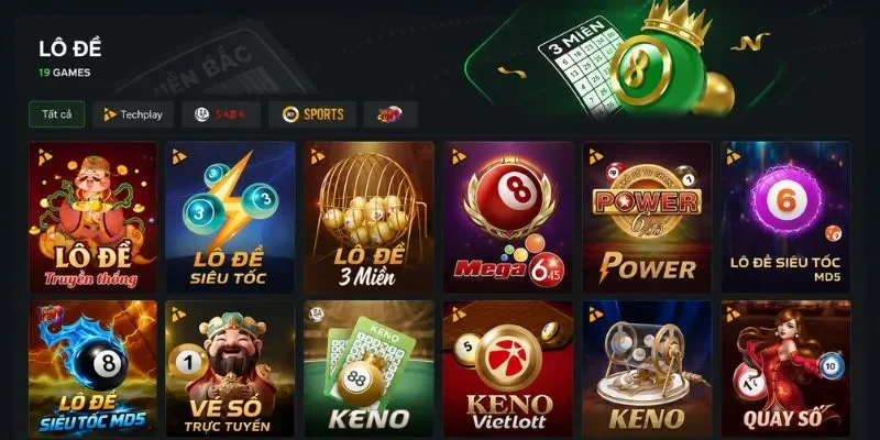 Sảnh Lô đề UK88 với 19 game từ truyền thống đến siêu tốc